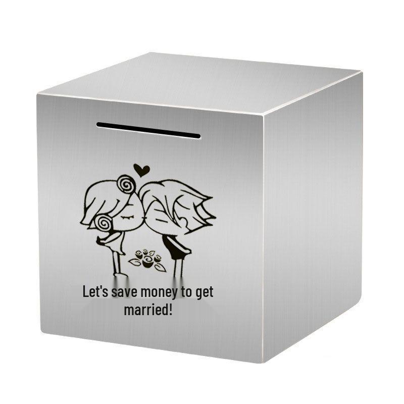 

Нержавеющая сталь Небьющаяся копилка для детей - Идеальный подарок на День защиты детей и дни рождения Small 12x12CM [Store 50k]