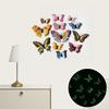 12pcs Simple and Modern Double-deck Noctilucent Butterfly Interior Decoration 3d Stereo Decoration for Background