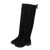 Fashion Large size over the knee boots for women winter velvet round toe elastic square heel slim women's boots