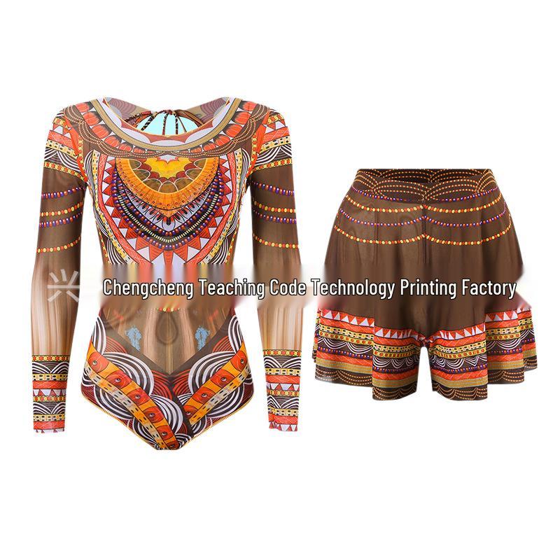 2025 Long Sleeve Russian Bikini Swimsuit with Shorts Set