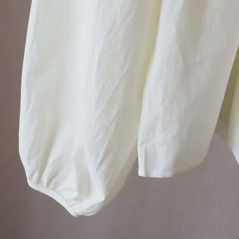 Camisa Elegante de Renda com Manga Longa e Corte Ajustado para Mulheres - Coleção Primavera & Outono