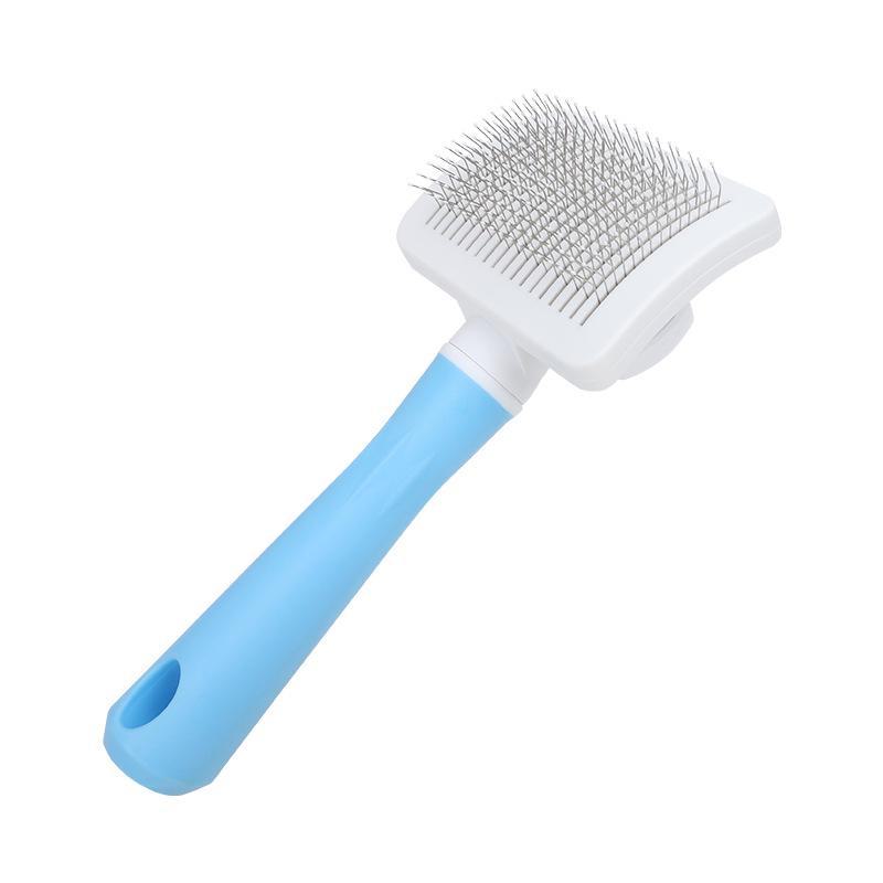 Blue and White Series Pet Grooming Comb Set: Detangling Knife, Fluffy Comb, Button Comb