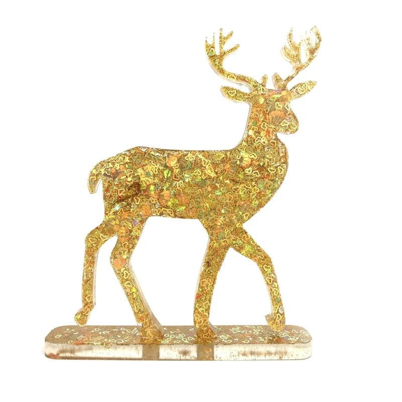 Christmas Deer Resin Silicone Mold Deer Ornaments Epoxy Resin Mold for Casting Car Home Decorations Christmas Supplies