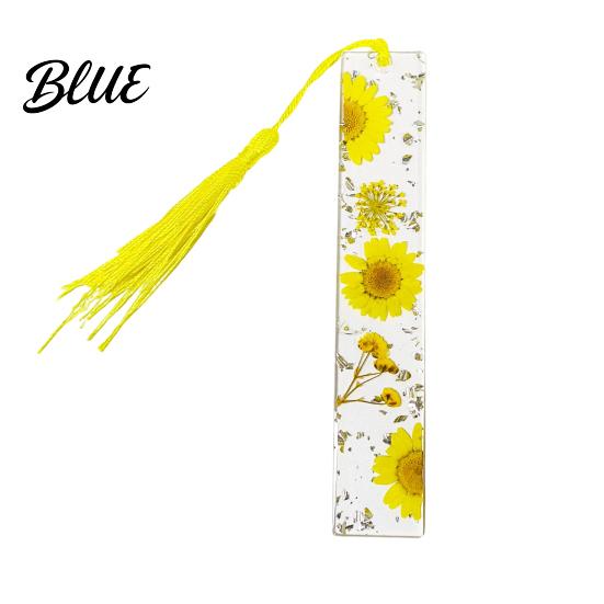 High Quality Bookmarks Dried Flower Resin with Tassels Double-Sided Magnetic Page Markers