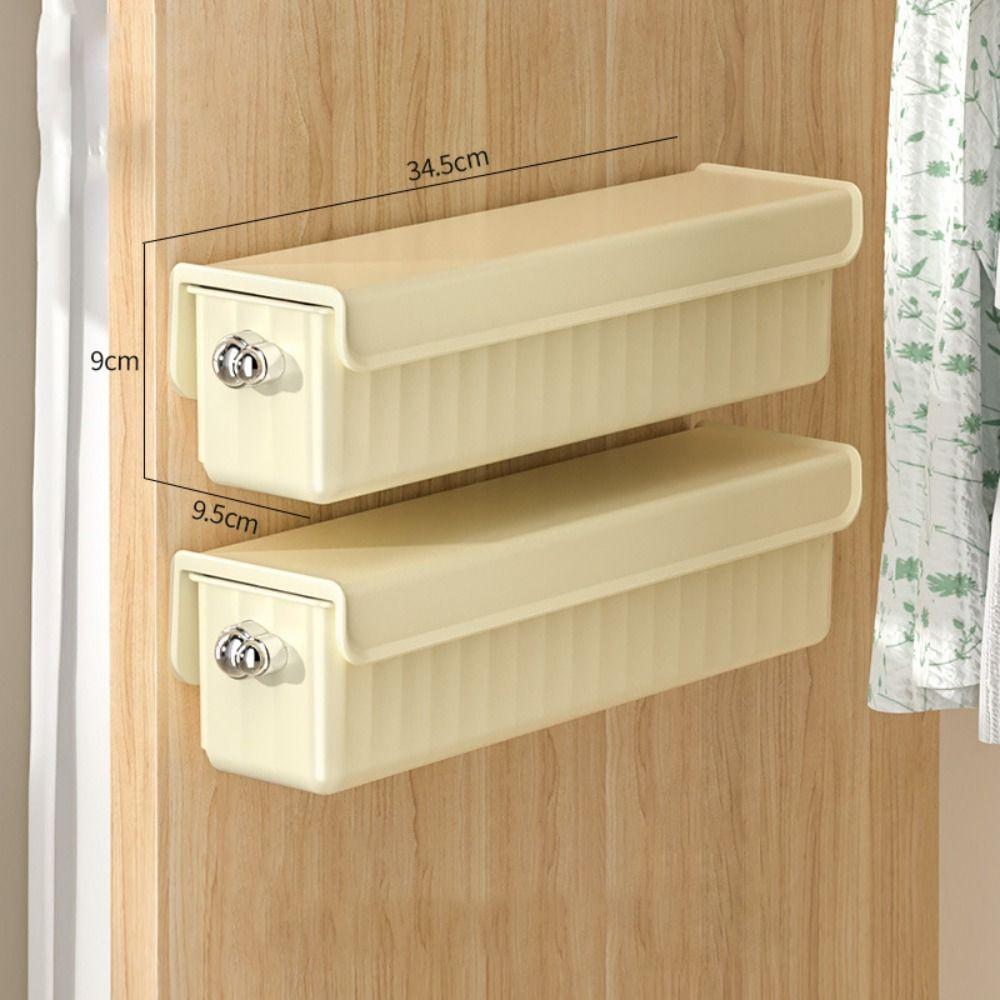 

Самоклеящаяся коробка для хранения нижнего белья 6 ячеек трусики носки органайзер новый разный ящик для хранения Beige-2pcs