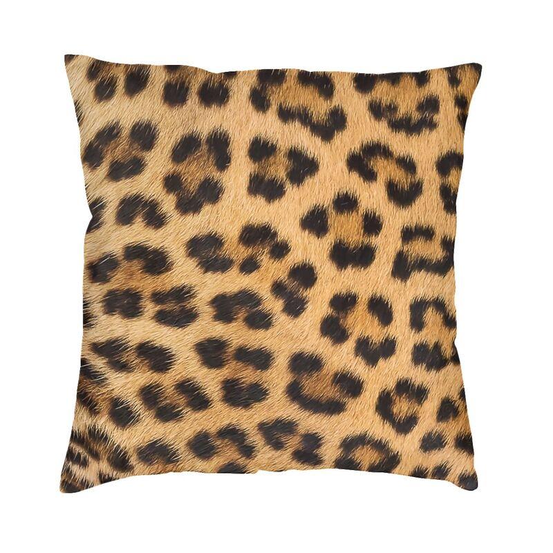 Nordic Purple Leopard Print Cushion Cover Velvet Animal Skin Pattern Pattern Pillow Case Living Room Decoration Pillowcase