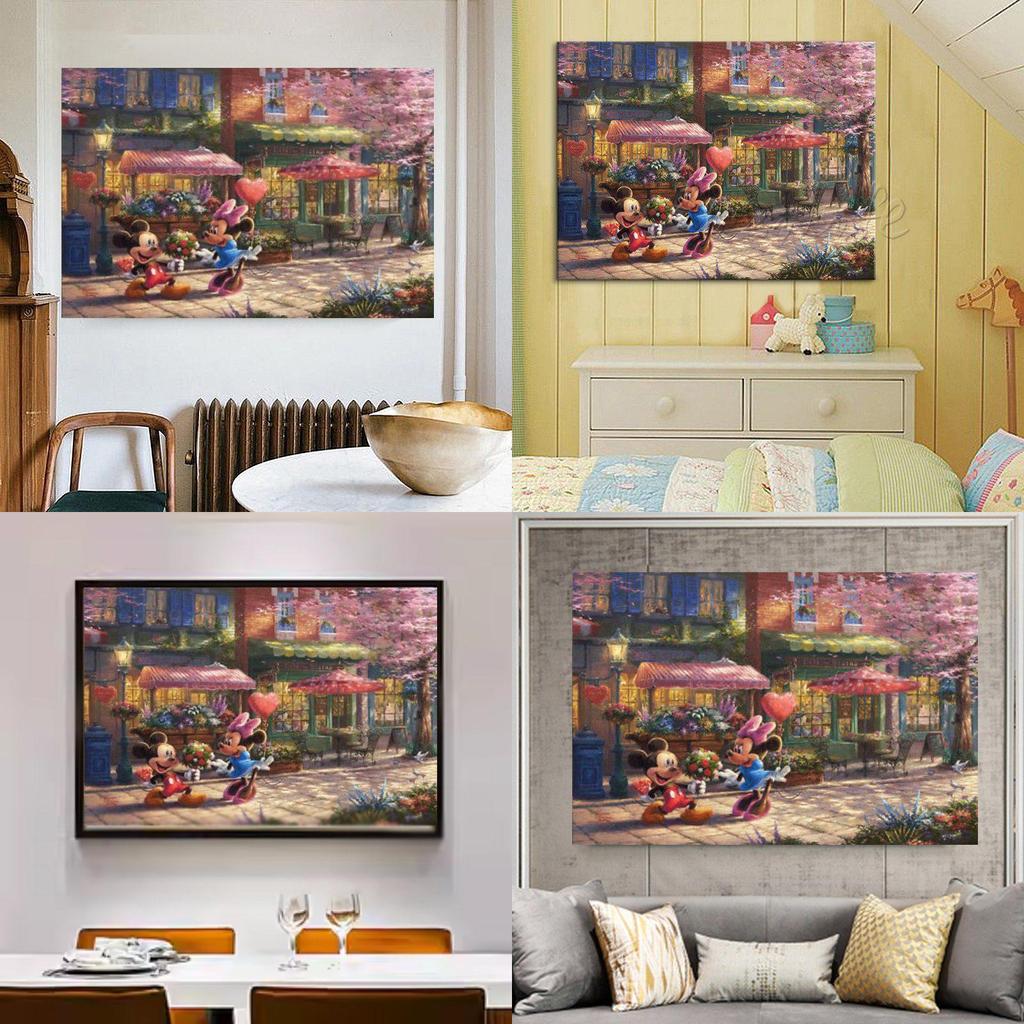 Mickey Mouse Themed Fashionable Girl's Gift Fairy Wallpaper For Bedroom Decor