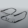 Mens Reading Glasses Half Frame Metal Retro Readers 1.0 1.5 2.0 2.5 3.0 3.5 4.0 Business Presbyopic Glasses