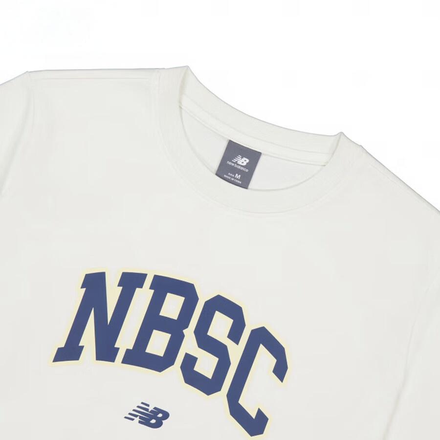 (WMNS) New Balance Big NBSC T-Shirt Asia Sizing 'White Blue' Women's AWT42313-CIC