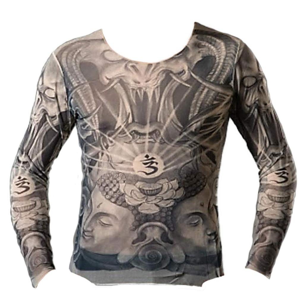 Gearl Japanese Tattoo Long Traditional Authentic T-Shirt, Sleeve, Japanese, (cs36)