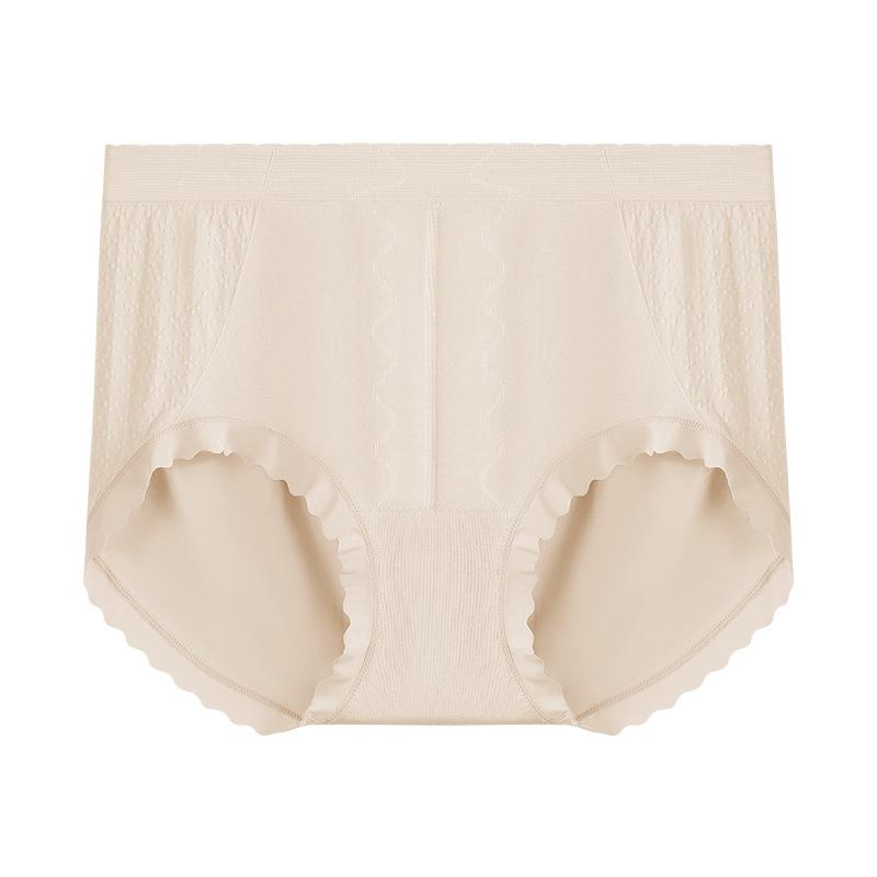 Plus Size Women's Silk Antibacterial Crotch High Bounce Belly Wrap Butt Panties