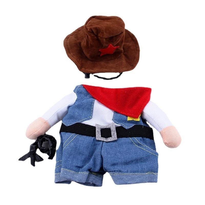 Cosplay Costume for Small Dog Cats Pet Cowboy Halloween Cosplay Funny Creative Novelty Dress Up Party Clothing Hats Accessories