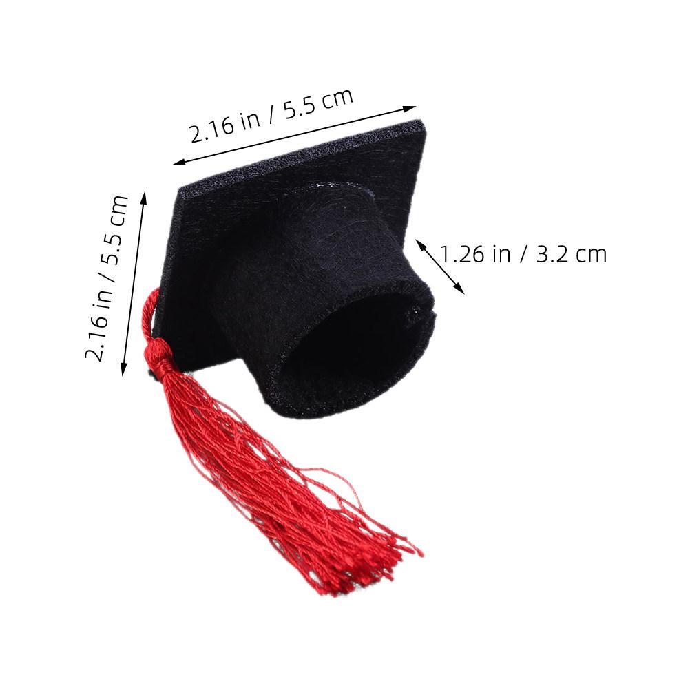 12Pcs Graduation Cap Bottle Toppers Wine Caps Set for Party Decoration Mini Graduation Cap Mini Hat Bottle Cover