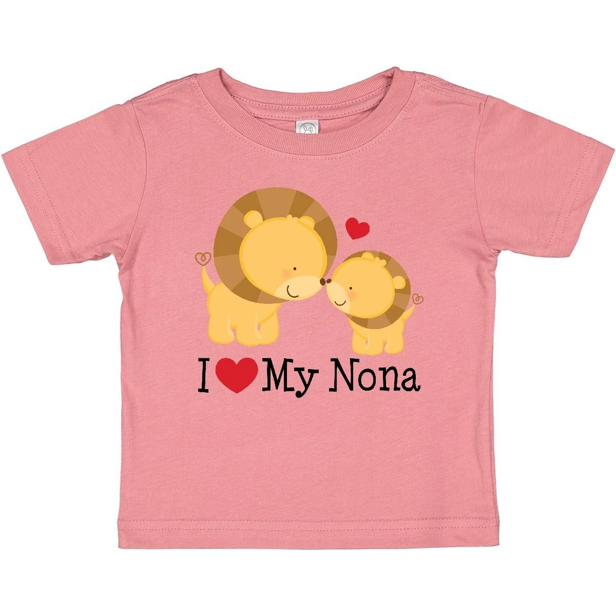 Inktastic I Love My Nona Baby T-Shirt Heart From Infant Tees Shower Clothing 140