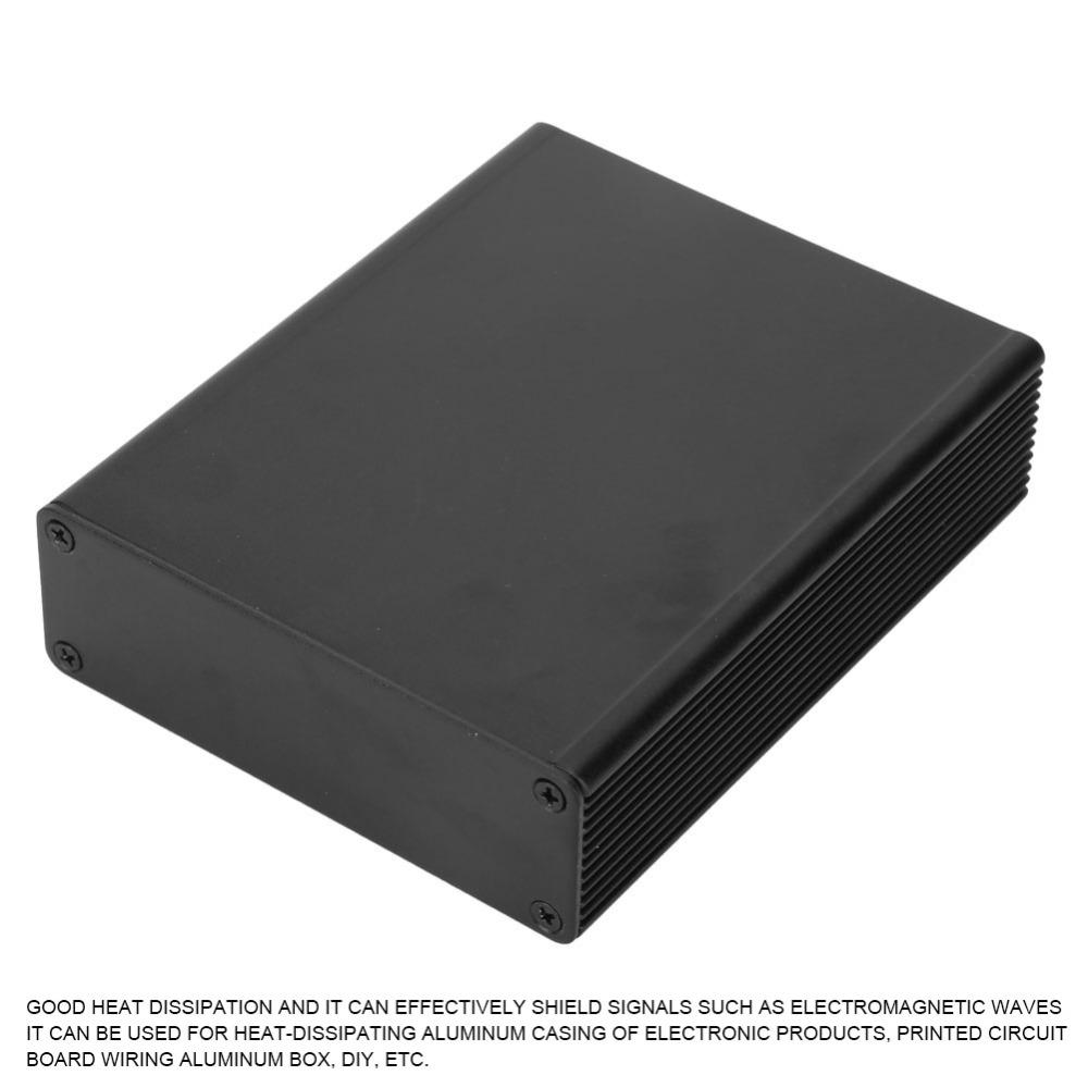 27*82*100mm Printed Circuit Board Instrument Box Aluminum Black Electronic Project Case