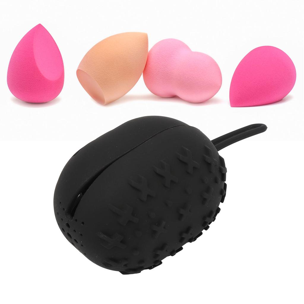 Makeup Sponge Case Breathable Soft Portable Silicone Makeup Blender Holder for Home Travel