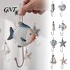 Mediterranean Style Clothes Hook Wooden Wall Hook, Decorative Coat Sturdy Hooks for Durable Hanger Home Decor Keys Umbrellas Scarves Cartoon Walls