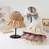 Sun Hat Women's New Sweet Bow Knitted Empty Top Hat Straw Hat Fashion Sun Hat Seaside Vacation Beach Hat