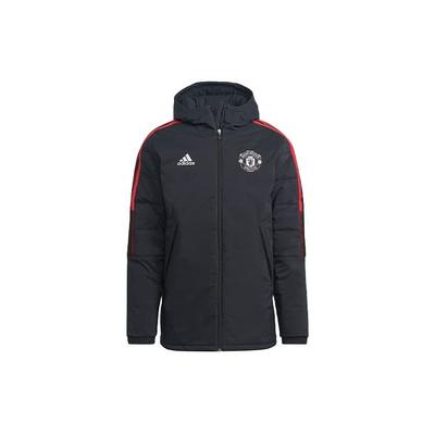 adidas Manchester United Fußballserie Sport Langarm Kapuzen Baumwolljacke Herren Oberbekleidung Schwarz GR3811