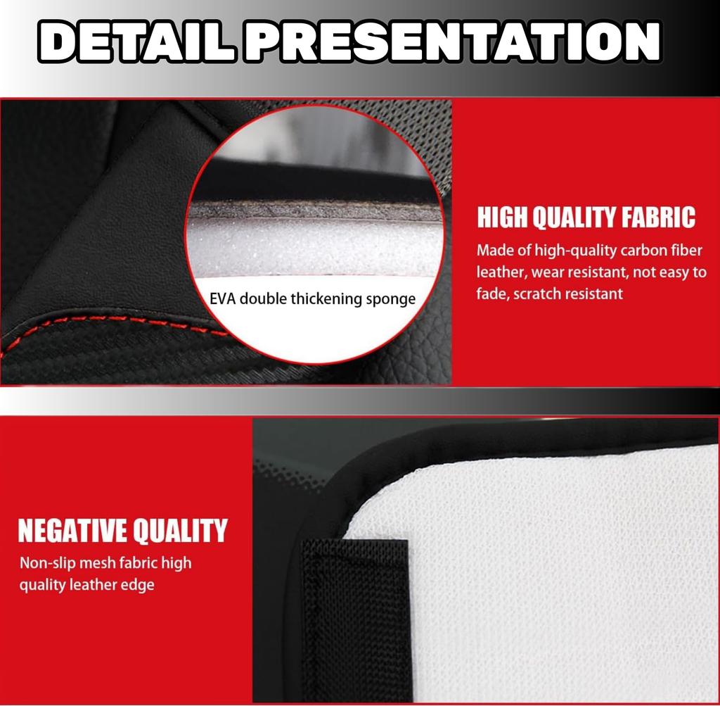 QZXIAOGU Carbon Fiber Leather Seat Belt Cushion Shoulder Pad Soft