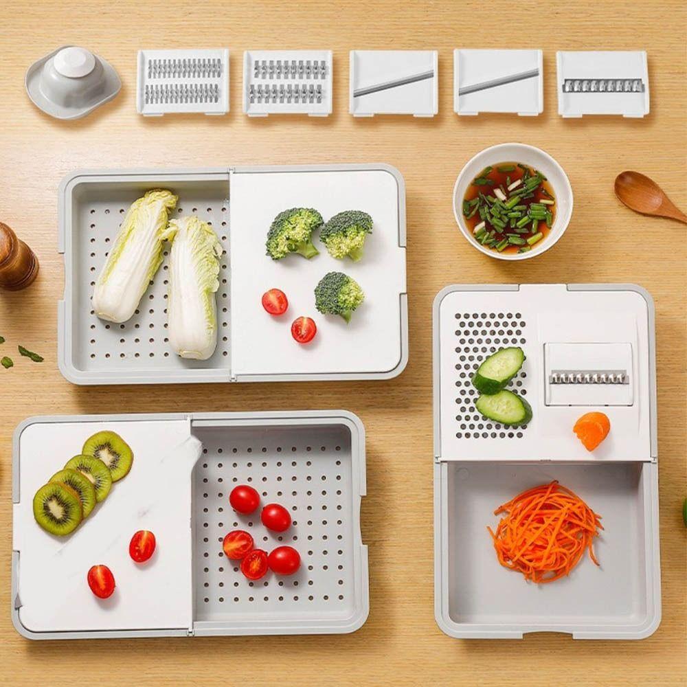 With Storage Tray Manual Vegetable Slicer Peeler Tool Carrot Shredder Ginger Processing