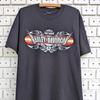 Vintage 00s Harley Davidson T Shirt Skull Graphic HD Orlando Florida Motorcycle Biker Merch Tee Size L