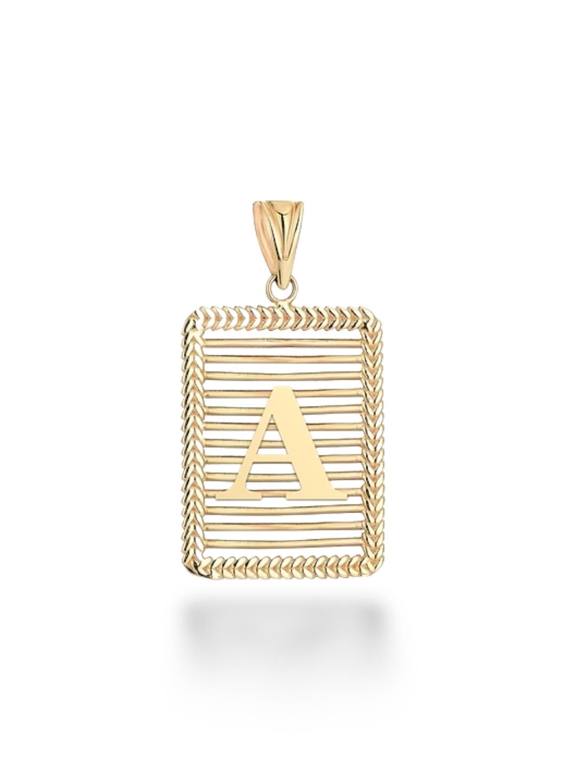

Подвеска из 14-каратного золота с буквой A Stoneless Grid Подвеска