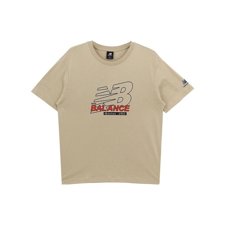 New Balance Men s New Balance Athleisure Casual Sports Round Neck Short Sleeve Khaki AMT13371-BEI M