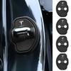 4Pcs Car Silicone Door Lock Cover Protective Stickers Accessories For SpaceX Cybertruck Model 3 Model S X Model Y Roadster