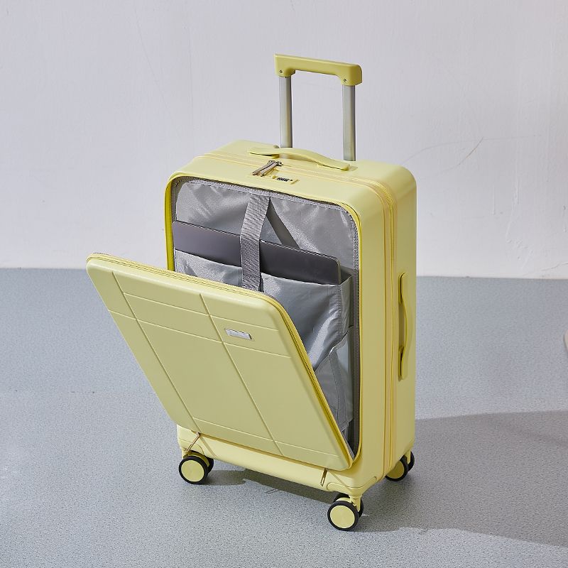 WTEMPO Walizka z przodu otwarta damska wielofunkcyjna walizka na kółkach męska walizka studencka uniwersalne kółko hasło skórzane etui