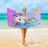 1pc Unicorn Print Beach Towel, Modern Microfiber Bath Towel, For Vacation, Travel, Bath, Swimming