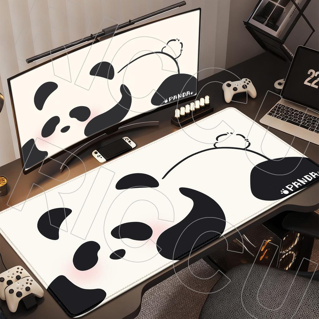 XXL MousePad HD Printing Kawaii Anime Panda 40x90cm Mouse Pad Large Computer Office PC Game Table Gaming Keyboard Cute Desk Mat