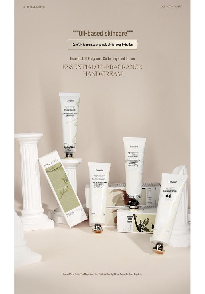 Hand Cream with Essential Oil: Portable, Moisturizing, Long-lasting Fragrance for Men/Women - Perfect Autumn/Winter Souvenir