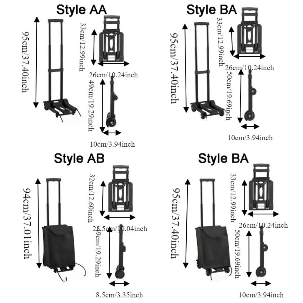 Retractable Folding Hand Truck Labor-Saving Luggage Cart Stable Shopping Cart  Moving