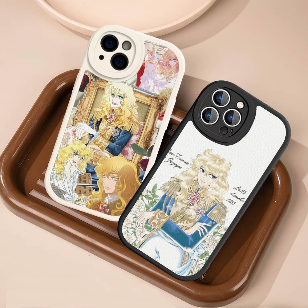 Rose Of V-Versailles Lady Oscar For IPhone 16 15 14 16E 13 12 11 Pro Max Plus Phone Leather Case