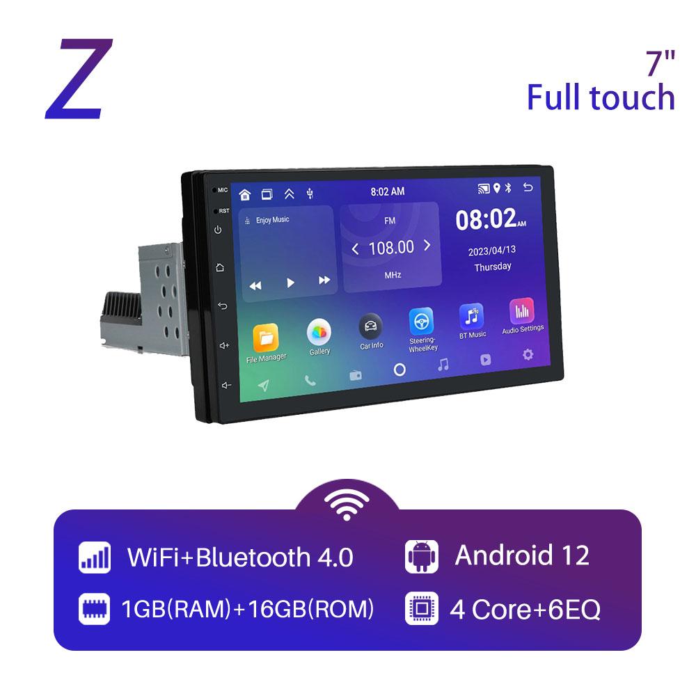 Hicar 1Din Android Car Radio for Universal Car Radio Stereo 4G Wireless CarPlay GPS Navigation Multimedia Video Player Head Unit