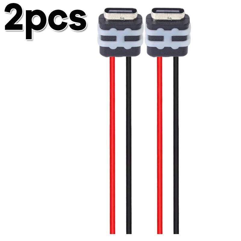 5V 3A Black Wire Connector for Auto 3C Household Appliances Type-C Female Socket Connector Waterproof Jack Female Charging Port