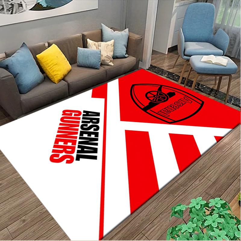 1pc Football Club Rug, Comfortable Printed Home Area Carpet, Cozy Office Chair Rug