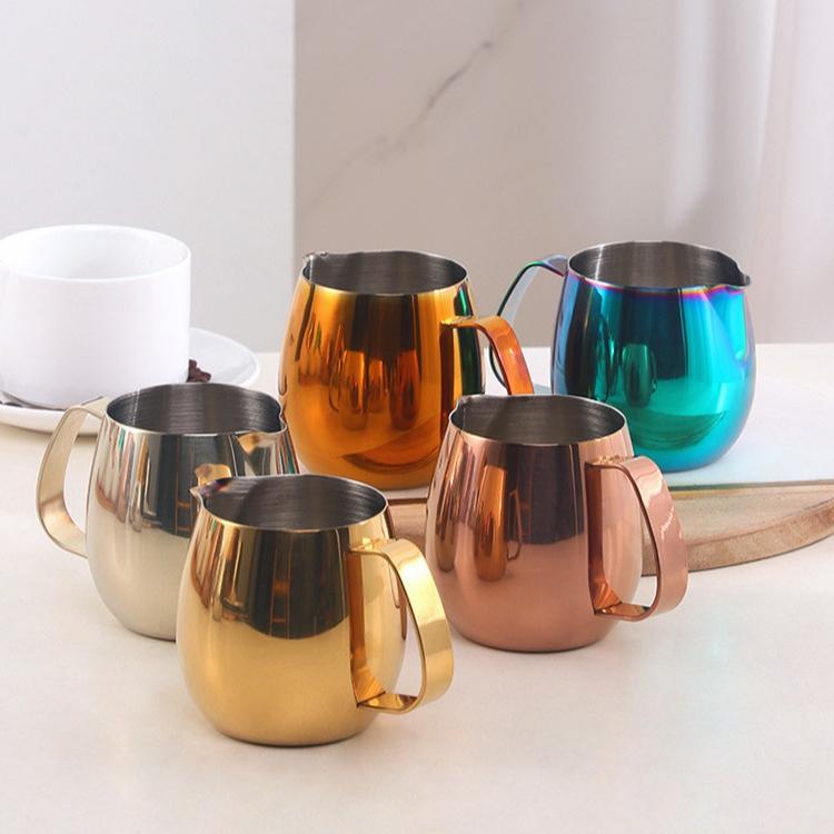10oz Stainless Steel Milk Frothing Pitcher – 300ml Precision Spout for Latte Art, Barista-Grade Steaming Jug, Coffee Accessories
