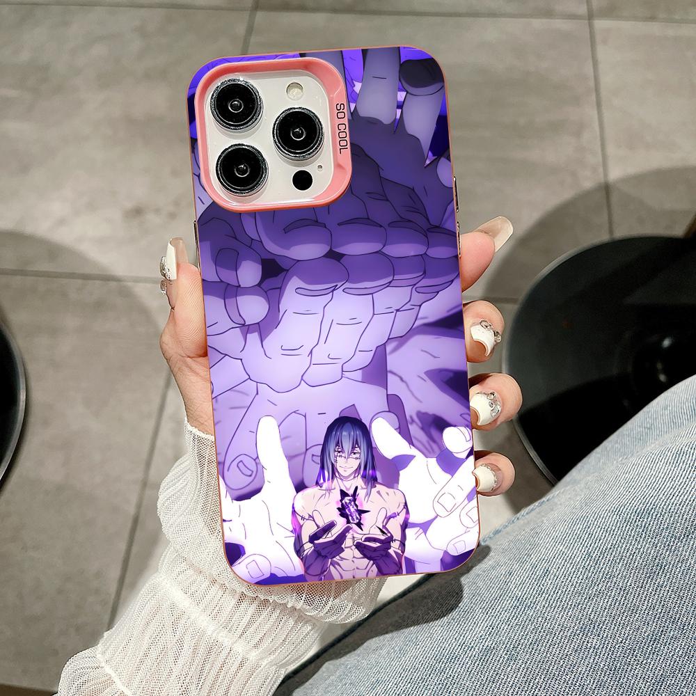 JJK Mahito Phone Case for iPhone 17 16 15 14 13 12 11 X XR XS Air Pro Max Plus Pink Colorful Silver Cover