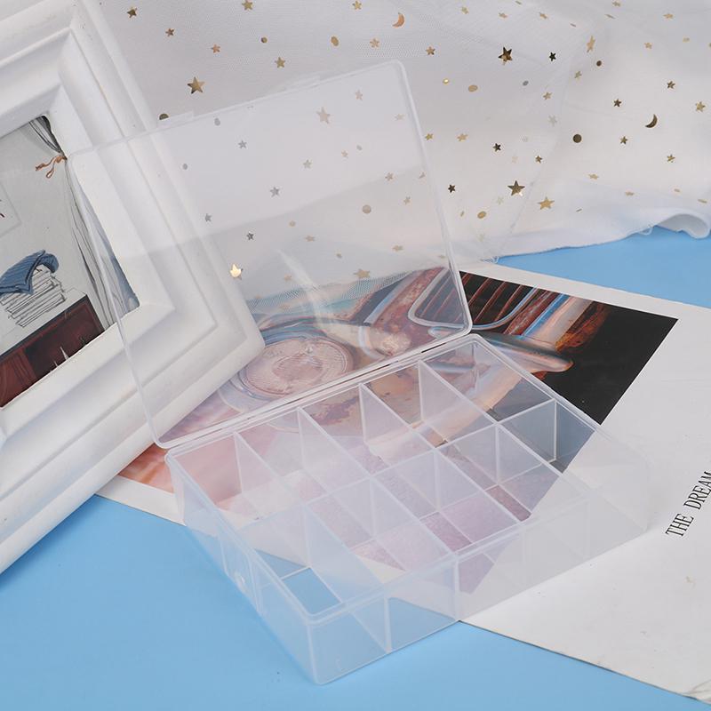 Nail Art Storage Case  Gems Accessories Clear Plastic Empty Container