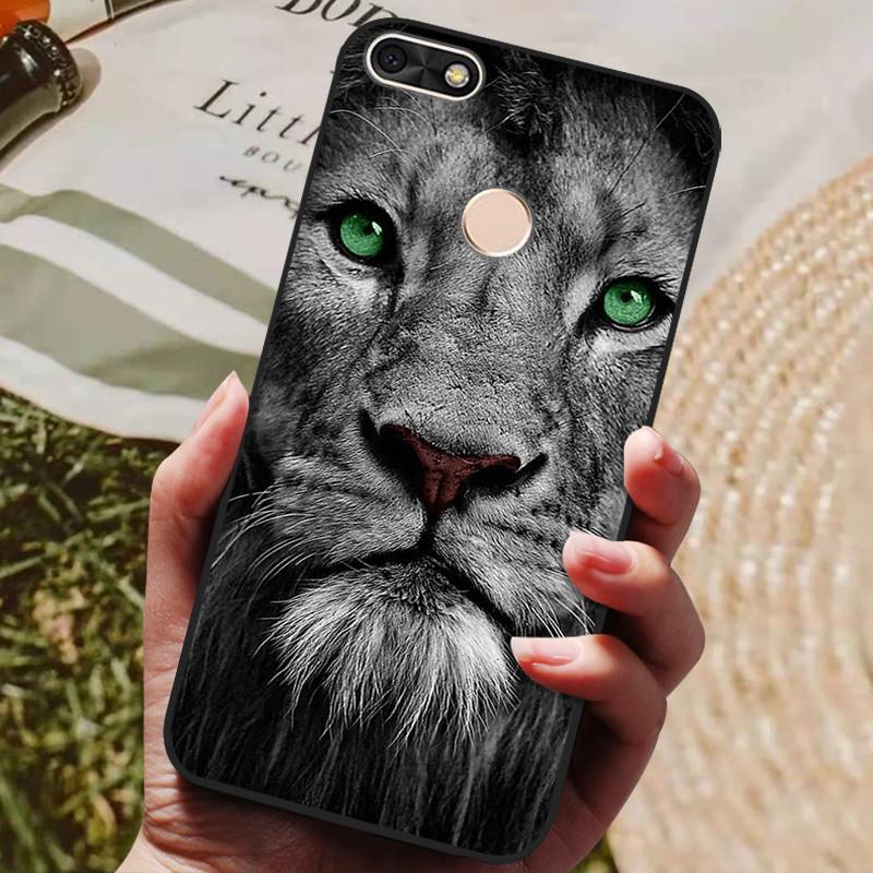 Per Huawei P Smart 5.65 pollici Custodia in TPU Morbido Silicone Lupo Carino Cover Posteriore Custodia per Telefono Per Huawei P Smart 2018 FIG-LX1 Custodia PSmart