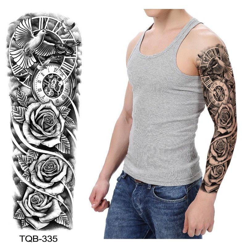 Emmy Full Arm Big Flower Arm Big Pattern Tattoo Sticker Set Water Transfer Disposable Tattoo