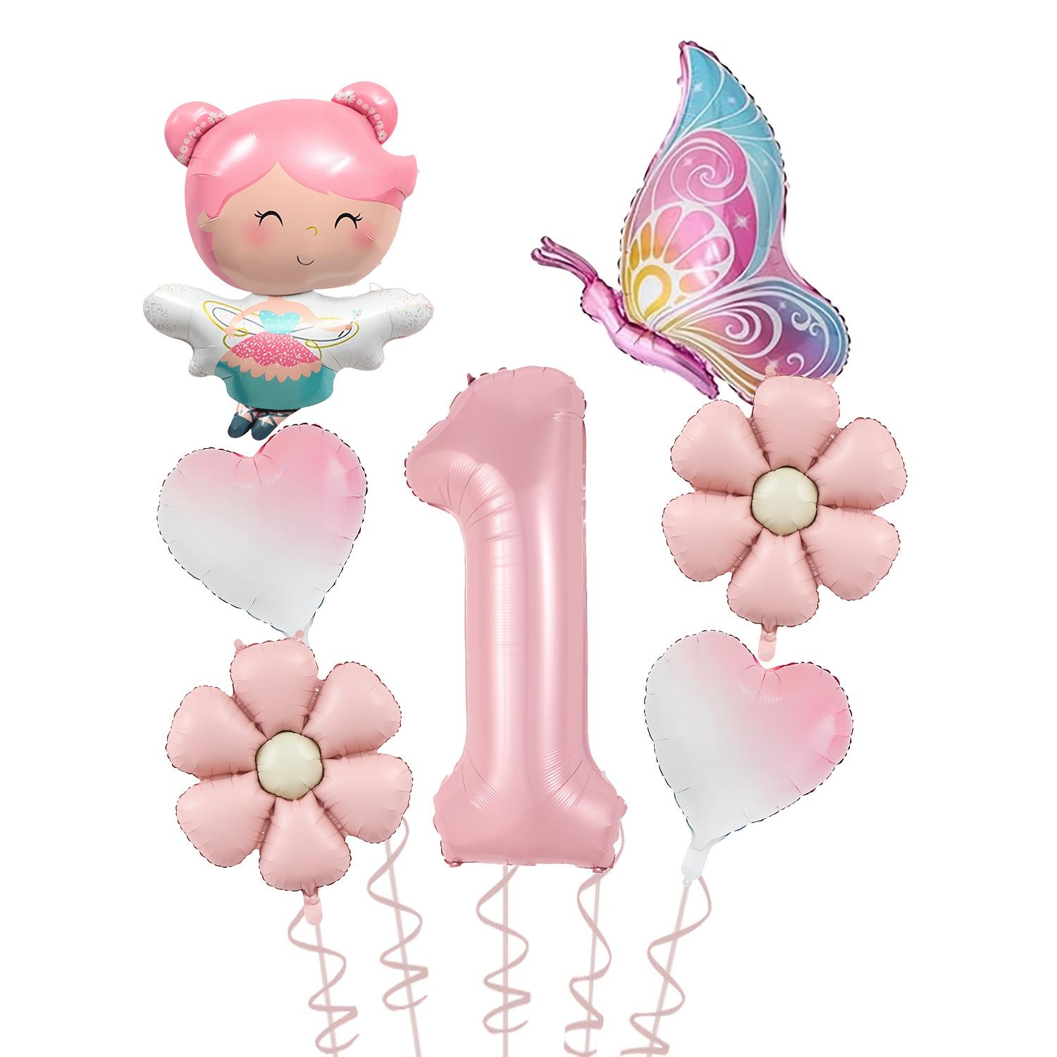 

7pcs Flower Fairy Daisy Balloon Set 32 Inch Number 1-9 Foil Balloons Girl Birthday Wedding Party Decoration Baby Shower Supplies 32inch