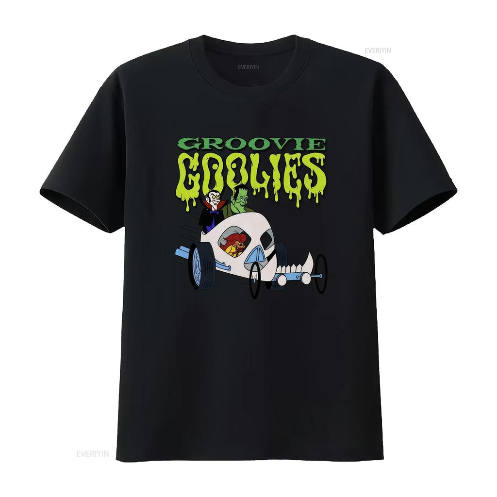 Groovie Goolies T Shirt Size L Black 70s Cartoon Horror Cult vintage Washed For Everyday Wear C