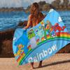 Cartoon S-Sesame Cookies S-Street Bath Towel Microfiber Soft Water Absorbing Breathable For Girl Kids Decorative Beach Towel