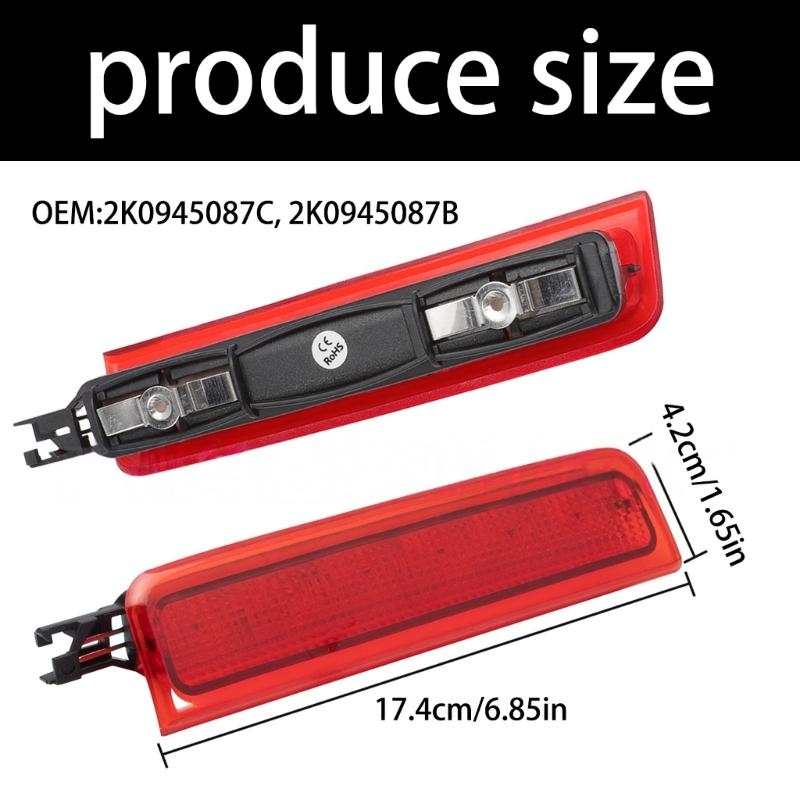 Third Center High Level Mount Third Brake Light Indicator Lamp For Vehicle 12V Low Wattage 2K0945087C 2K0945087A 2K09450