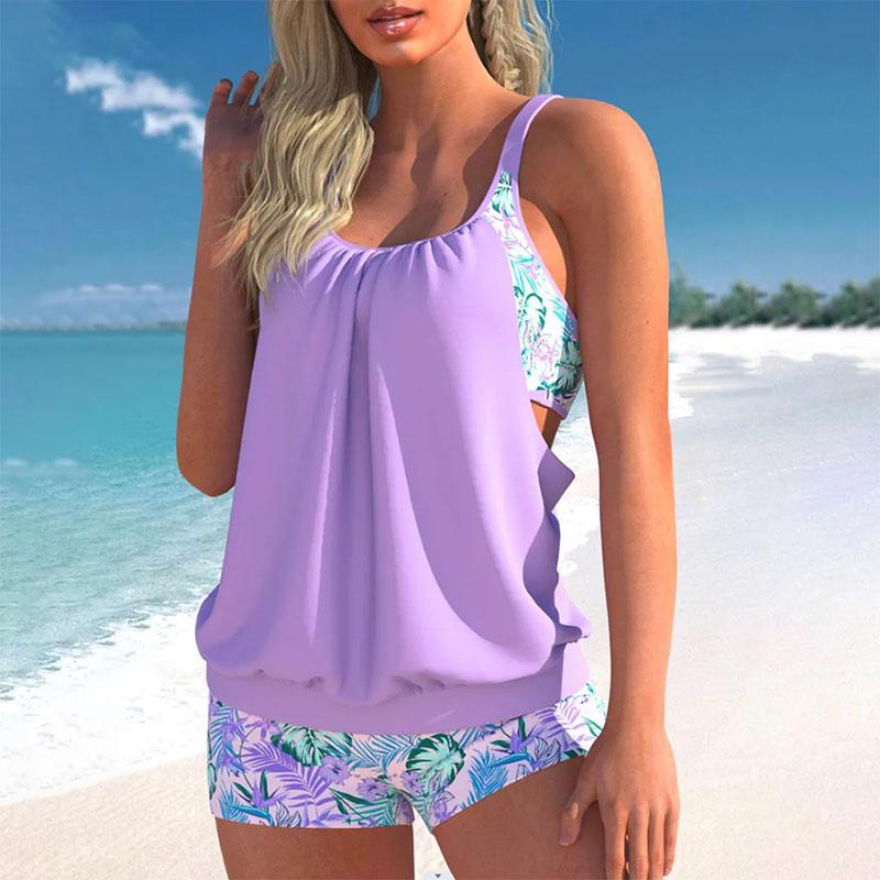 

Новый женский сексуальный цельный купальник-танкини с принтом, комплект бикини с высокой талией, 2024, летний купальник, пляжная одежда, купальник XXXL