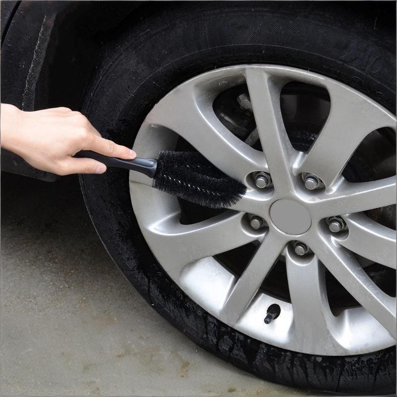 Car Wheel Brush Tire Cleaning Brushes Car Rim Scrubber Cleaner Duster Handle Motorcycle Truck Wheels Car Detailing Brush