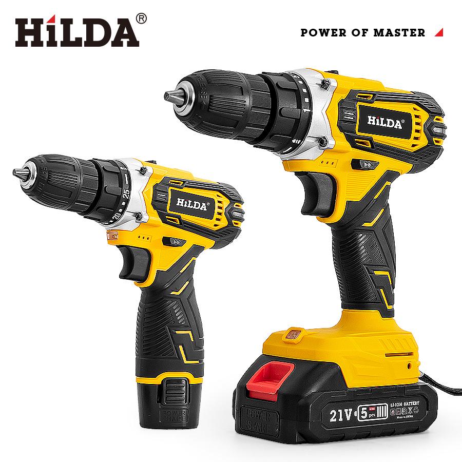 Hilda Rechargeable Lithium-Ion Impact Drill & Portable Electric Screwdriver Set